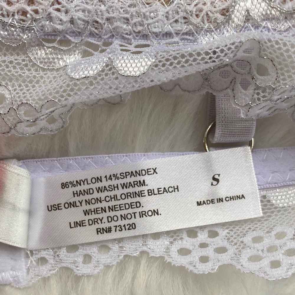 Frederick's of Hollywood Caroline lace overlay triangle cup bralette size small - Picture 5 of 6